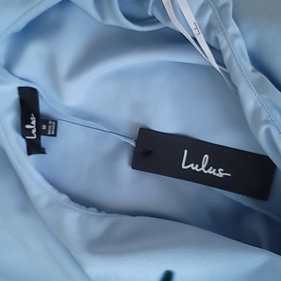 LuLu's Women's Prom Dress Elegant Powder Blue One-Shoulder Dress Pastel Sz M NWT - Picture 6 of 7